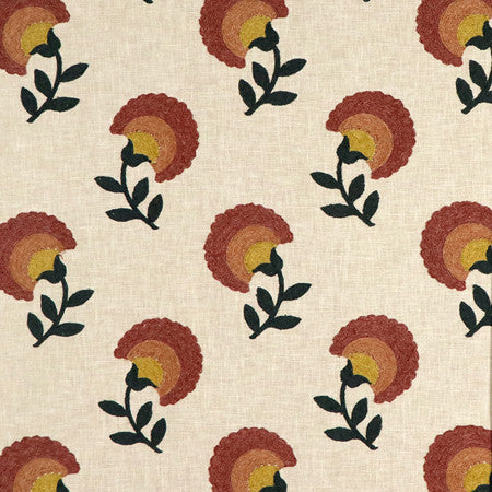 <p>Kindly Expression Sienna by Carole Designer Fabric</p><p><strong>Required Minimum Quantity Purchase: 2 yards</strong></p><p>Book: Forget Me Knot</p><p>Content: Base: 55% Polyester, 40% Cotton, 5% Linen Embr: 60% Polyester, 25% Cotton, 15% Linen</p><p>Origin: </p><p>Performance: 70,000 Wyzenbeek Double Rubs</p><p>Repeat: 9 1/4" V, 9" H</p><p>Width: 54*"</p>