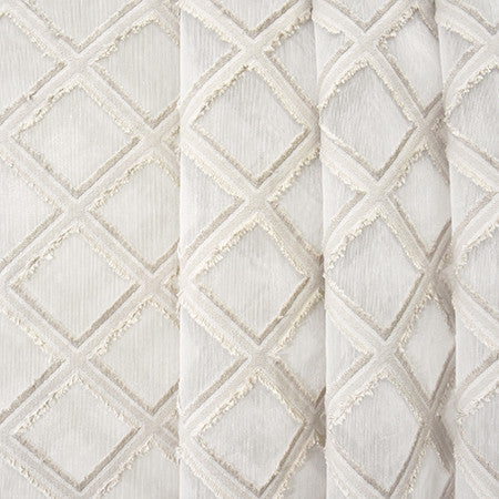 Stay True Natural by Carole Designer Fabric Sheer Luxury 89% Polyester, 11% Cotton INDIA 3 1/2" V, 3 3/8" H 122" - Swanky Fabrics -