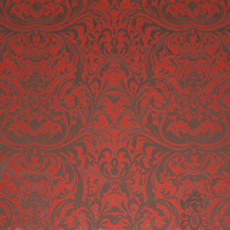 Obscura Vermilion Red by Carole Designer Fabric Tortoise Shell 100% POLYESTER-HEATSET WOVEN IN USA Passes 30,000 Double Rubs Wyzenbeek </p><p>Repeat: 21 3/8" V, 27 7/8" H 56" - Swanky Fabrics -