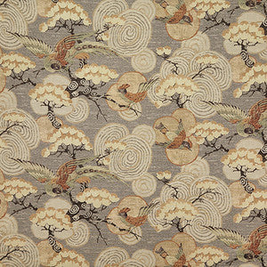 Carole Fabric Bird Landing Pewter