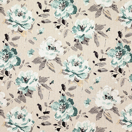Trust Your Heart Stillwater by Carole Designer Fabric Dewdrop 100% Polyester India 25" V, 13 1/2" H HD 55" - Swanky Fabrics -