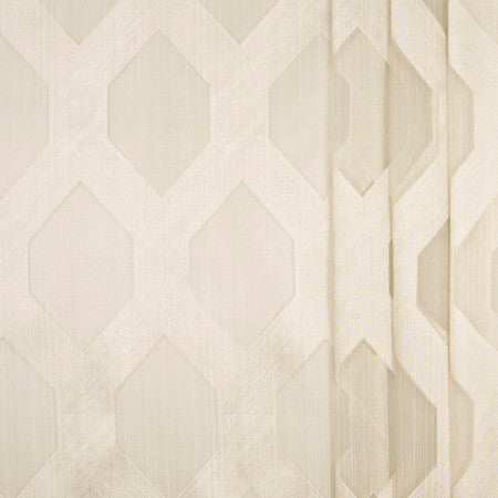 Paraphrase Sisal by Carole Designer Fabric Sheer Marvel 89% Polyester, 8% Rayon, 3% Metallic TURKEY N/A 15 1/2" V, 8 3/8" H 118" - Swanky Fabrics -