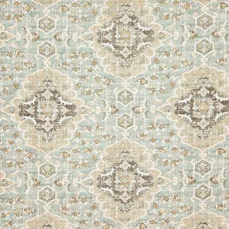 Dallington Spa by Carole Designer Fabric Dewdrop 100% Cotton Pakistan 25,000 WYZENBEEK DOUBLE RUBS 24 1/2" V, 13 1/2" H HD 54" - Swanky Fabrics -