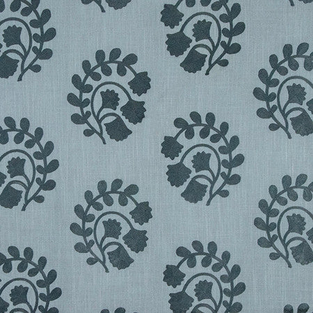 Giant Leap Slate by Carole Designer Fabric Making Waves Base: 50% Cotton, 35% Viscose, 15% Linen Embr: 50% Cotton, 50% Viscose N/A 9 1/2" V, 13 1/2" H 53" - Swanky Fabrics -