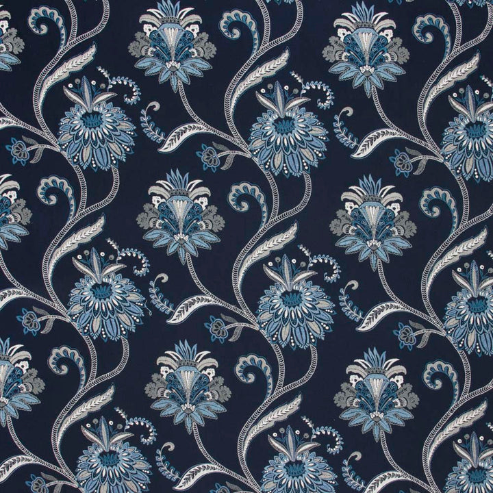 Warm Welcome Navy by Carole Designer Fabric Emerald Ocean 50% Polyester, 50% Cotton India N/A Horizontal: 26 and Vertical: 15375 51 - Swanky Fabrics -