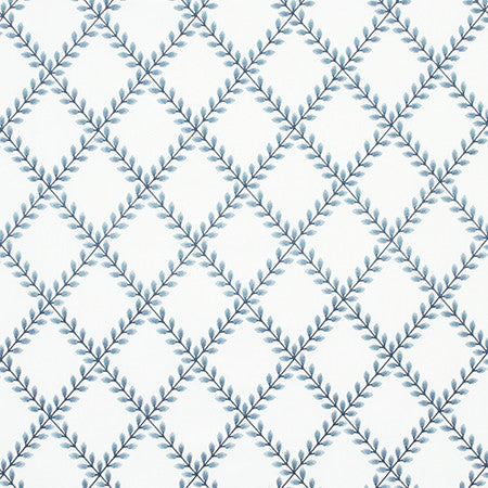Diamond Petals Porcelain by Carole Designer Fabric Wellington Base: 100% Polyester. Embr: 100% Viscose INDIA 51,000 Wyzenbeek Double Rubs 6" V, 5 3/8" H HD 55" - Swanky Fabrics -