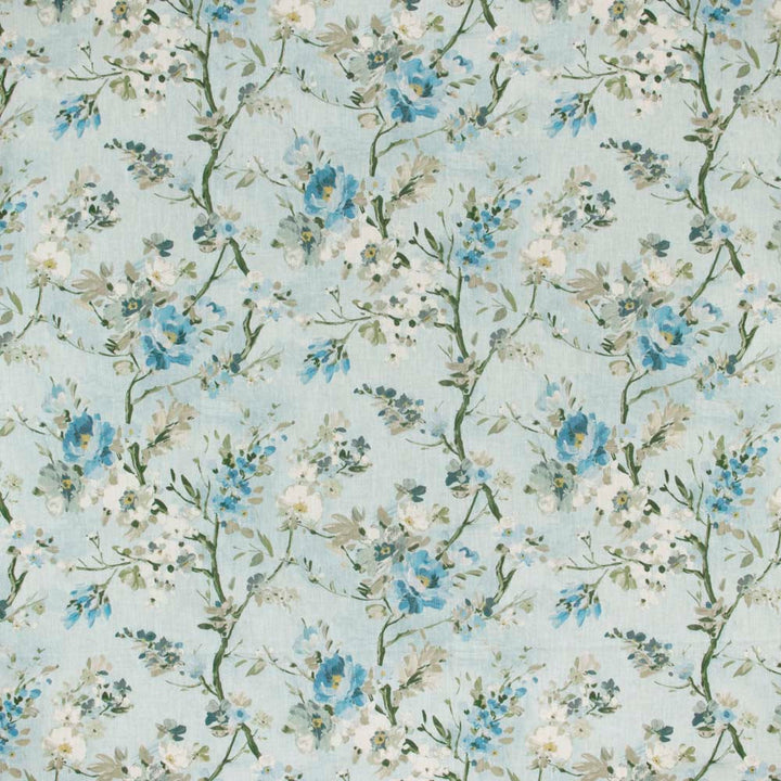 Hillside Charm Aqua by Carole Designer Fabric Seamist 100% Cotton-Ssr S Korea Passes 30,000 Double Rubs Wyzenbeek Horizontal: 135 and Vertical: 27 54 - Swanky Fabrics -