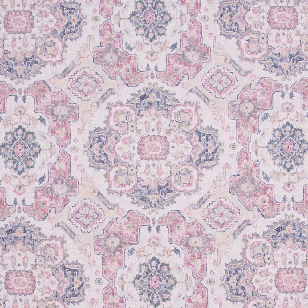Global Inspiration Rosecloud by Carole Designer Fabric Pink Jade 89% Polyester, 11% Linen Turkey 30,000 Wyzenbeek Double Rubs Horizontal: 27 and Vertical: 27 54 - Swanky Fabrics -
