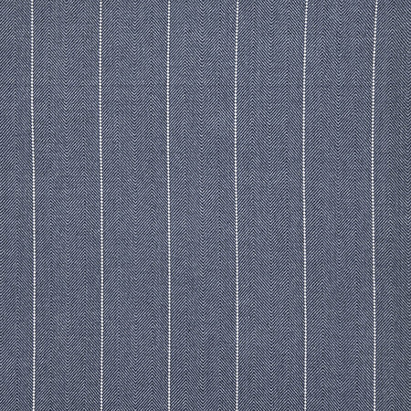 Bluesy Stripe Denim by Carole Designer Fabric In The Details 100% Cotton India 15,000 Wyzenbeek Double Rubs 2 3/8" H 54" - Swanky Fabrics -