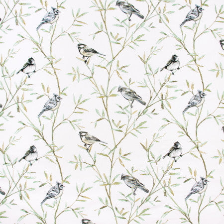 Tip Of A Feather Seagreen by Carole Designer Fabric VIBRANCE 100% Cotton India N/A Horizontal: 25 1/8" and Vertical: 15 3/8" V 51" - Swanky Fabrics -