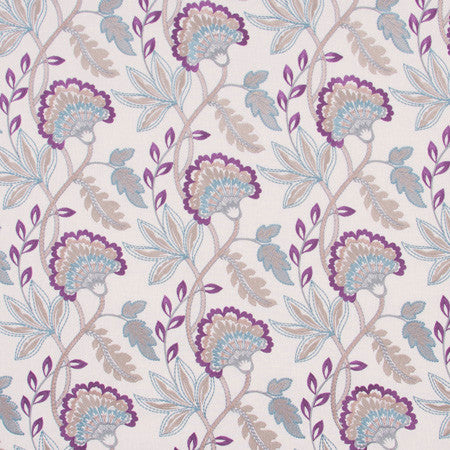 Your Heart Plum by Carole Designer Fabric Azalea 73% Polyester, 27% Cotton India Passes 40,000 Double Rubs Wyzenbeek Horizontal: 17" and Vertical: 9" V 51" - Swanky Fabrics -