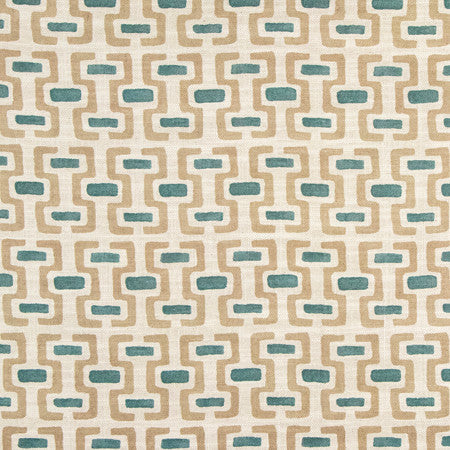 Darling Idea Linen by Carole Designer Fabric Serene Green 75% Cotton, 25% Linen-Soil Repellent 9,000 Wyzenbeek Double Rubs 9" V, 6 3/4" H 55" - Swanky Fabrics -