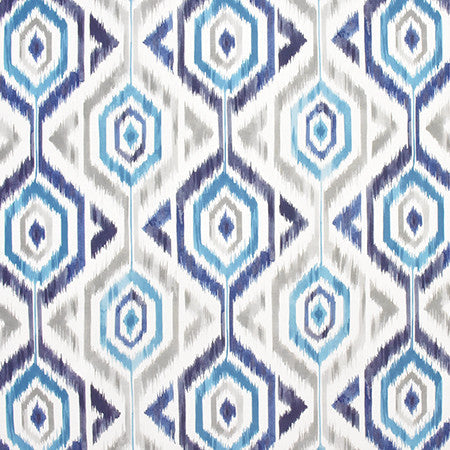 Missed Connections Ocean by Carole Designer Fabric Prisma 100% Cotton SPAIN 27" V, 27" H HD 54" - Swanky Fabrics -