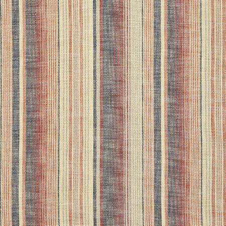 Boardwalk Stripe Henna Blue by Carole Designer Fabric Dawn & Dusk 100% Polyester India 33,000 WYZENBEEK DOUBLE RUBS 13 1/2" H 55" - Swanky Fabrics -