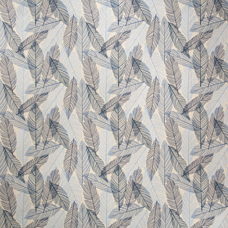 Tropic Therapy Navy by Carole Designer Fabric Blue Crush Base: 52% Polyester, 48% Cotton Embr: 100% Viscose India 12 5/8" V, 17" H 51"" - Swanky Fabrics -