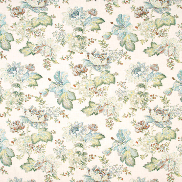 River Tour White Tea by Carole Designer Fabric Blue Forest 100% Cotton-SSR China N/A Horizontal: 27 and Vertical: 27 54 - Swanky Fabrics -