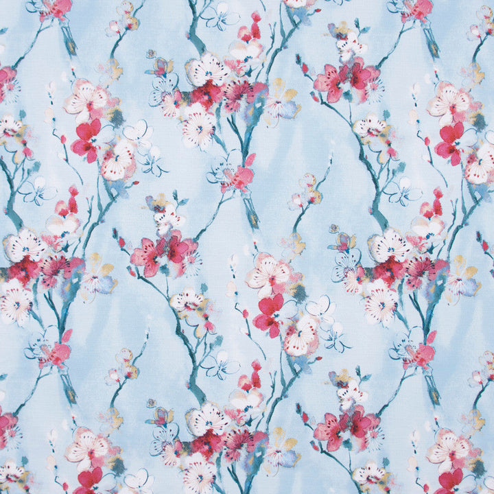 Another Time Mist by Carole Designer Fabric Bluebird 100% Cotton S Korea Passes 15,000 Double Rubs Wyzenbeek Horizontal: 27.25 and Vertical: 26 54 - Swanky Fabrics -