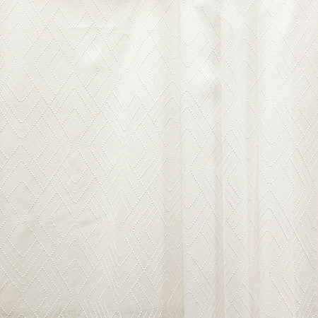 <p>Aim For It Ivory by Carole Designer Fabric</p><p><strong>Required Minimum Quantity Purchase: 2 yards</strong></p><p>Book: Sheer Delight</p><p>Content: Base: 88% Polyester, 12% Cotton Embr: 100% Polyester</p><p>Origin: </p><p>Performance: N/A</p><p>Repeat: 12 1/2" V, 8 1/2" H</p><p>Width: 50 1/2*"</p>