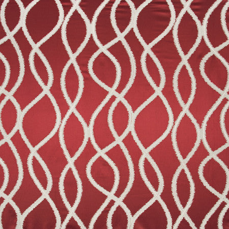 Scintillating Style Scarlet by Carole Designer Fabric Modern Castle 60% COTTON, 40% POLYESTER INDIA N/A 15 1/2" V, 16 3/4" H 50.75" - Swanky Fabrics -