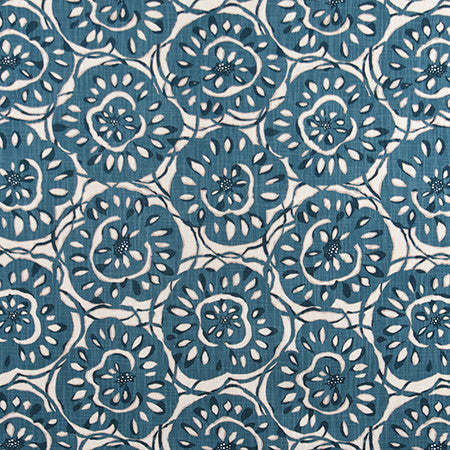 Great Passion Indigo by Carole Designer Fabric Muse 100% Cotton- SSR Pakistan 25 1/4" V, 13 1/2" H 54" - Swanky Fabrics -