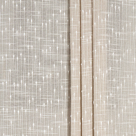 Unique Vision Oatmeal by Carole Designer Fabric Sheer Impressions 97% Polyester, 3% Linen N/A 3 3/4" V 118" - Swanky Fabrics -