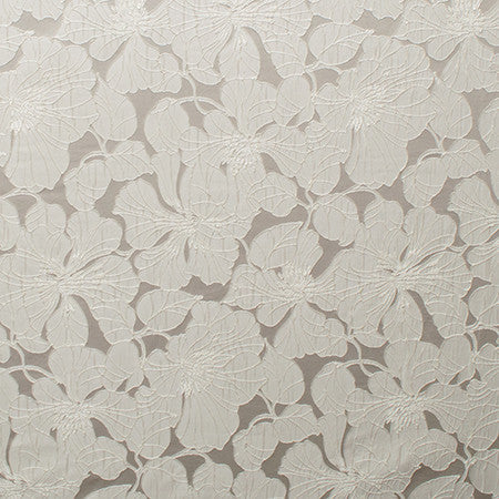 Garden Stroll Taupe by Carole Designer Fabric Radiance 100% Polyester Turkey N/A 29 1/2" V, 19" H 57" - Swanky Fabrics -