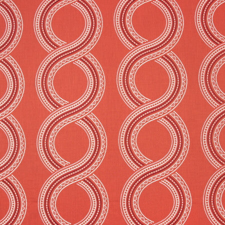Style Crush Persimmon by Carole Designer Fabric VIBRANCE 75% Viscose, 25% Linen India N/A </p><p>Repeat: 9 3/8" V, 12 3/4" H 52" - Swanky Fabrics -