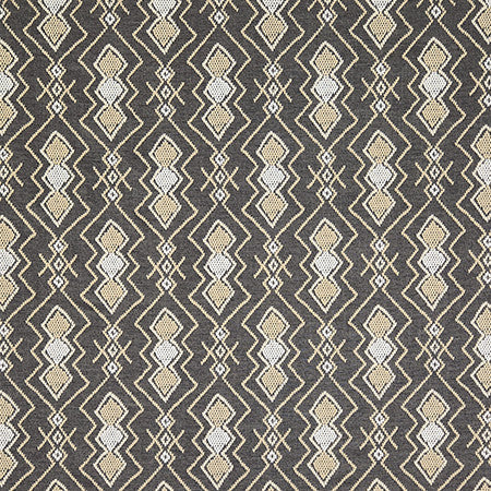 Fresh Form Graphite by Carole Designer Fabric Hidden Treasure Base: 84% Cotton, 16% Polyester Embr: 100% Cotton India 12 1/2" V, 3 3/4" H HD 54" - Swanky Fabrics -