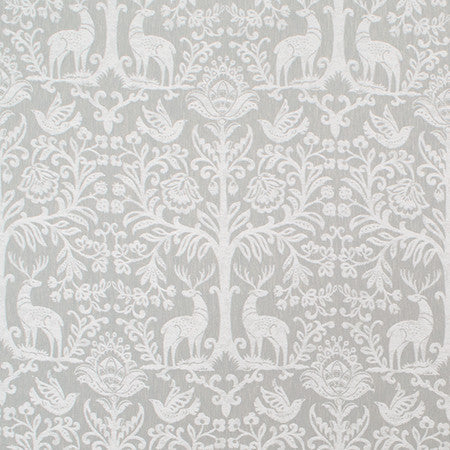 Deer Ridge Urban Grey by Carole Designer Fabric Moonstone 84% Polyester, 16% Cotton India 100,000 Wyzenbeek Double Rubs 32 1/4" V, 13 1/4" H 54.5" - Swanky Fabrics -