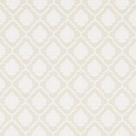 Family Crest Alabaster by Carole Designer Fabric Ash Oak 65% Polyester, 25% Cotton, 10% Acrylic Spain 21,000 Martindale Circular Rubs Horizontal: 3 1/2" and Vertical: 4 1/2" V 55" - Swanky Fabrics -