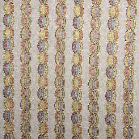 Chained To You Carnival by Carole Designer Fabric From The Heart 52% Cotton, 48% Polyester India 27,000 Wyzenbeek Double Rubs 6 1/4" V, 8 7/8" H 53" - Swanky Fabrics -