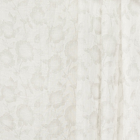 Cottage Roses Flax by Carole Designer Fabric Perfect Balance 100% Linen India N/A 7 1/4" V, 6" H 54" - Swanky Fabrics -