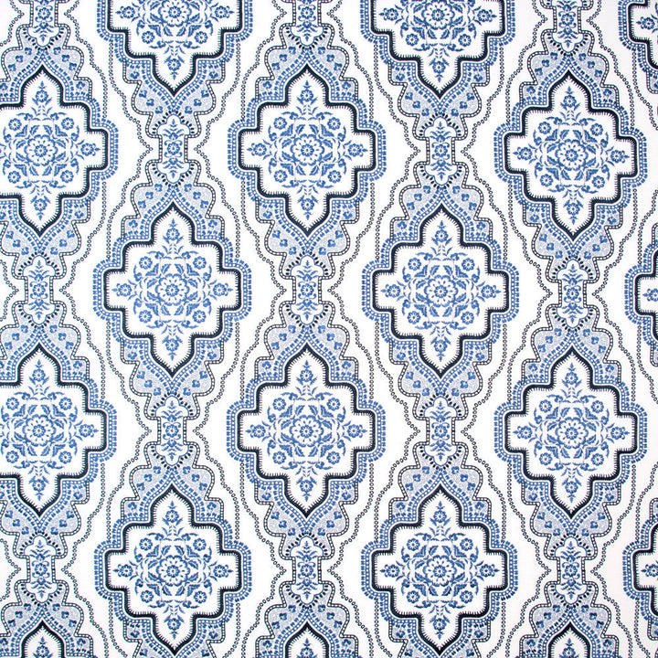 Earned Admiration Cobalt by Carole Designer Fabric Blue Forest 76% Polyester, 24% Cotton India Passes 51,000 Double Rubs Wyzenbeek Horizontal: 175 and Vertical: 1875 52 - Swanky Fabrics -