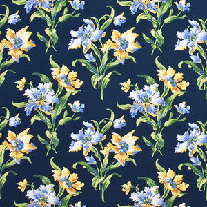 Carole Fabric Vibrant Stems Marine