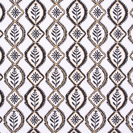 Pride & Joy Noir by Carole Designer Fabric White Smoke 93% Cotton, 7% Viscose India N/A Horizontal: 9" and Vertical: 9 1/4" V 50" - Swanky Fabrics -