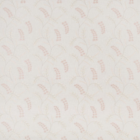 Promises Promises Wisteria by Carole Designer Fabric COCONUT CREAM 52% Cotton, 48% Polyester India Passes 30,000 Double Rubs Wyzenbeek 9 1/8" V, 8 5/8" H 52" - Swanky Fabrics -