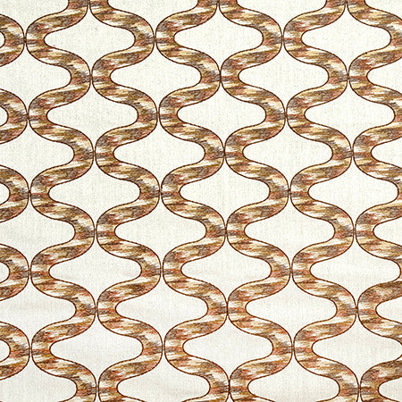 Curves Ahead Turmeric Spice by Carole Designer Fabric Go West Base 90% Polyester, 10% Linen Embr 100% Spun Polyester N/A 5 1/8" V, 8" H 51 1/2*" - Swanky Fabrics -
