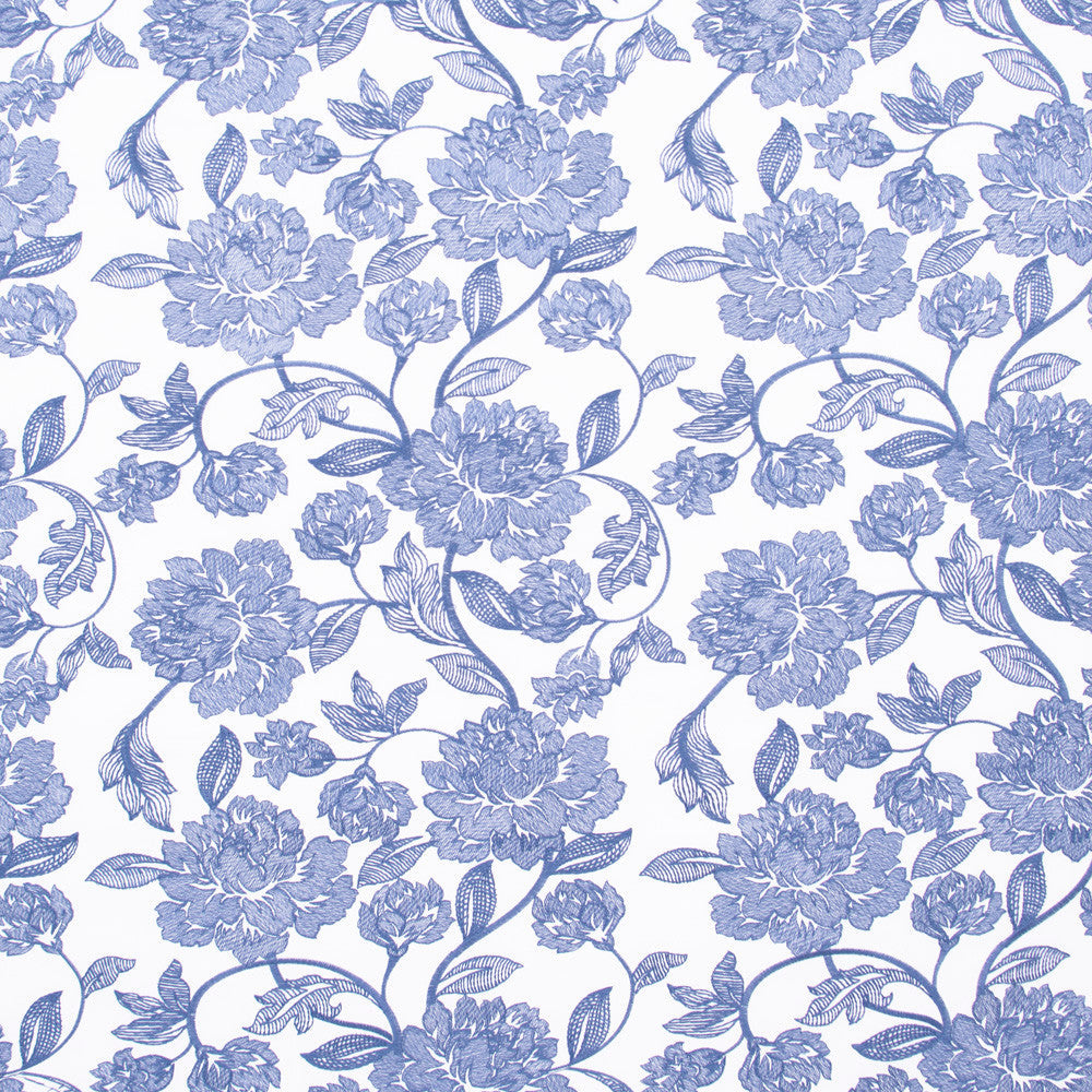 Easy Summer Navy by Carole Designer Fabric Bluebird 100% Polyester India N/A Horizontal: 17 and Vertical: 18.5 51.5 - Swanky Fabrics -