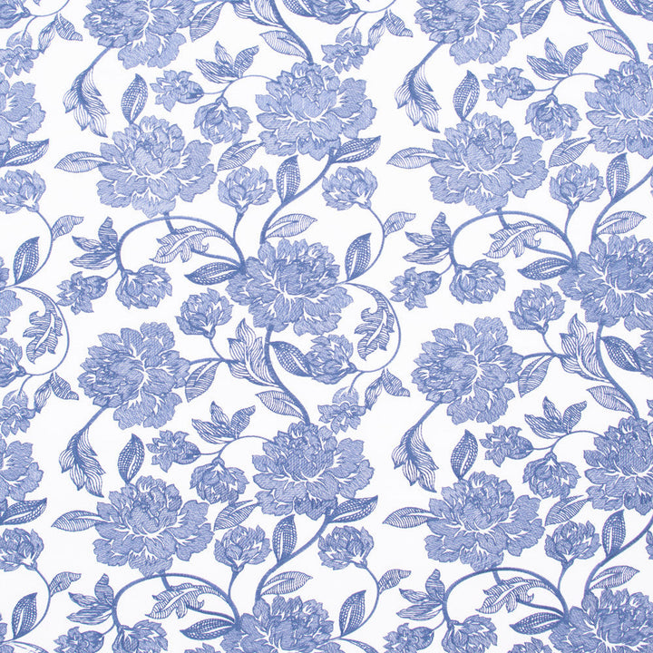 Easy Summer Navy by Carole Designer Fabric Bluebird 100% Polyester India N/A Horizontal: 17 and Vertical: 18.5 51.5 - Swanky Fabrics -