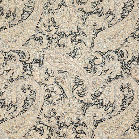 Paisley Statement Chai by Carole Designer Fabric Dawn & Dusk 100% Cotton-SSR Pakistan 12,000 WYZENBEEK DOUBLE RUBS 25 1/4" V, 27 1/2" H 54" - Swanky Fabrics -