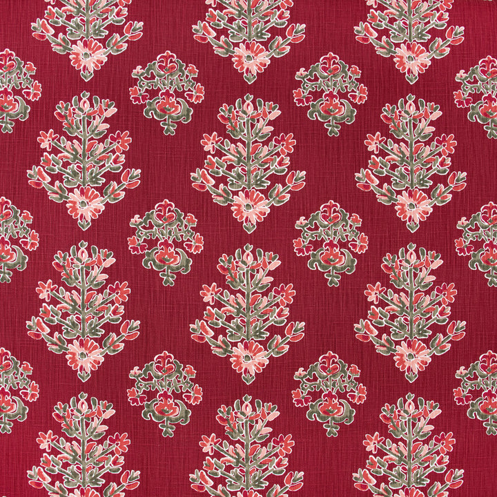 Wrist Corsage Ruby by Carole Designer Fabric Geranium 85% Cotton, 15% Linen Printed In USA Passes 24,000 Double Rubs Wyzenbeek Horizontal: 135 and Vertical: 12625 54 - Swanky Fabrics -
