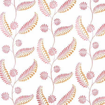 Easy Breezy Sorbet by Carole Designer Fabric Pink Jade 85% Polyester, 15% Linen India 15 1/4" V, 25" H HD 50.75" - Swanky Fabrics -