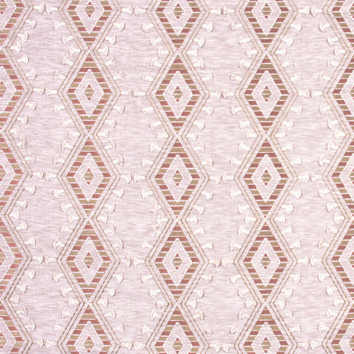 World Travels Cameo by Carole Designer Fabric Pink Jade 71% Polyester, 29% Cotton India 25,000 Wyzenbeek Double Rubs Horizontal: 6.5 and Vertical: 6.25 52 - Swanky Fabrics -