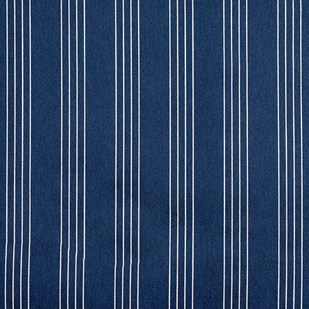 So Handsome Indigo by Carole Designer Fabric Well Suited 64% Cotton, 36% Polyester 40,000 Martindale Circular Rubs 3 1/2" H 54" - Swanky Fabrics -