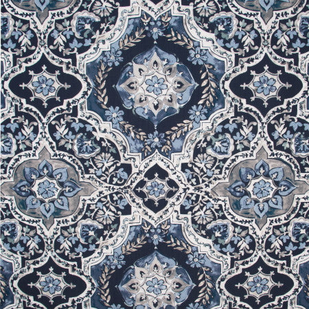 Granite Springs Navy by Carole Designer Fabric BREATHTAKING 100% Polyester China Passes 30,000 Double Rubs Wyzenbeek </p><p>Repeat: 27" V, 27" H 55" - Swanky Fabrics -
