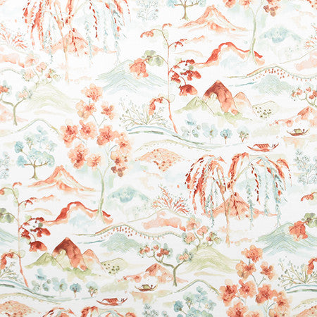A Day Off Clay by Carole Designer Fabric Harvest 100% Cotton Spain 27" V, 13 1/2" H HD 54" - Swanky Fabrics -