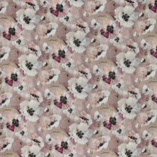 Always A Way Vintage Rose by Carole Designer Fabric Mulberry Sangria 55% Linen, 45% Viscose Uk Passes 18,000 Circular Rubs Martindale Horizontal: 13 1/2" D and Vertical: 12 1/2" V 53" - Swanky Fabrics -