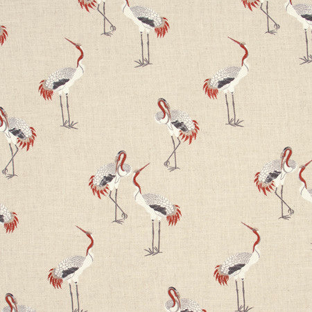 Heron Umber by Carole Designer Fabric Azalea 86% Polyester, 9% Rayon, 5% Linen China 15 1/2" V, 13 1/2" H 54" - Swanky Fabrics -