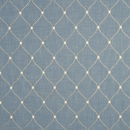 Made You Smile Chambray by Carole Designer Fabric From The Heart 100% Polyester India 6 3/8" V, 4 1/2" H 53" - Swanky Fabrics -