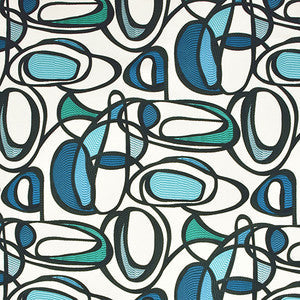 Carole Fabric Great Conversation Cabana Blue